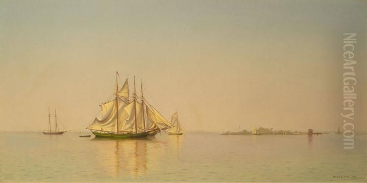 Off City Island, New York Oil Painting by Francis A. Silva