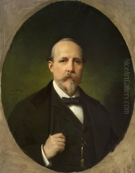 Samuel Ward McAllister (1827-1895) Oil Painting by Adolphe Yvon