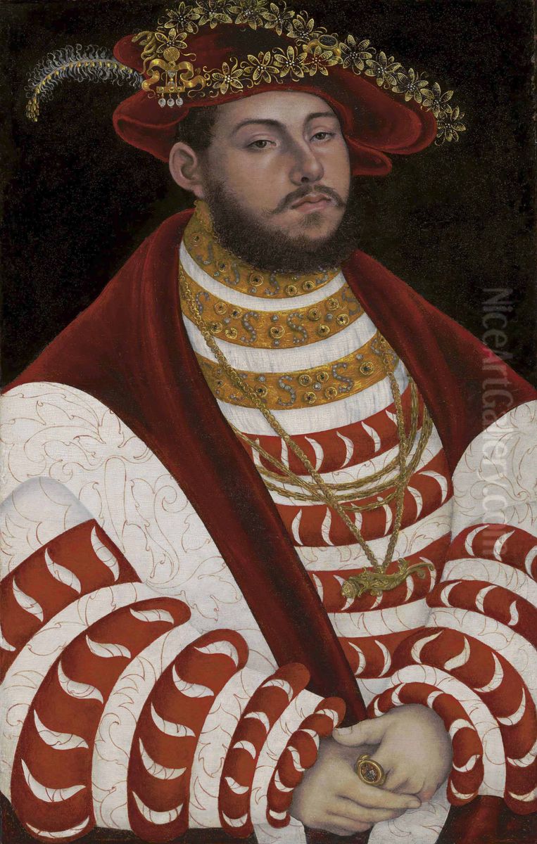 Bildnis Johann Friedrichs des Grossmutigen als Kurprinz Oil Painting by Lucas Cranach the Elder