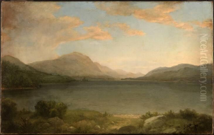 Black Mountains, Lake George, New York Oil Painting by Asher Brown Durand