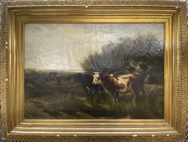 Landscape with Cattle Oil Painting by Carleton Wiggins