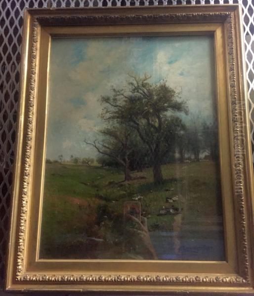 Landscape with Ducks Oil Painting by Edward Gay