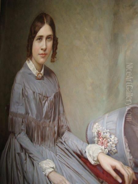 Judith Carter Moale Cutting (1843-1915) Oil Painting by Raimundo de Madrazo y Garreta