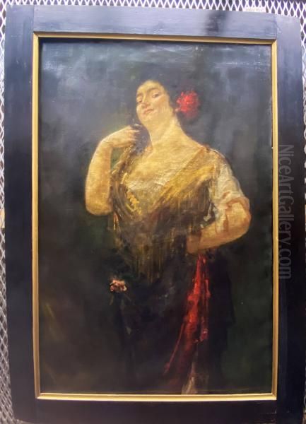 Emma Calve (1858-1942) Oil Painting by Frank Eugene