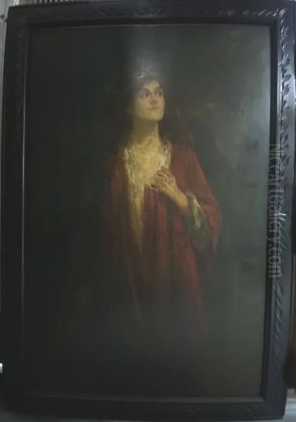 Mrs. James Brown Potter (Cora Urquhart, ca. 1856-1936) Oil Painting by Frank Eugene