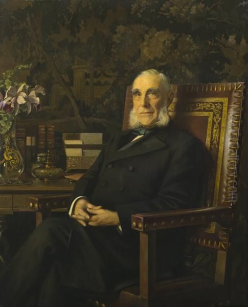 Daniel Willis James (1832-1907) Oil Painting by Hubert Vos