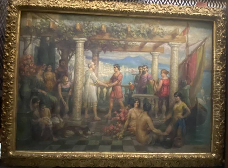 Cicero Receiving Virgil Oil Painting by A. G. Heaton