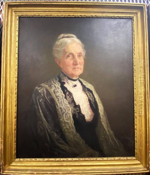 Mrs. John Rogers, Jr. (1841-1927) Oil Painting by Eleanor Cunningham Bannister