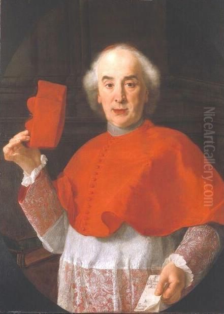 Portrait of cardinal Giovanni Giacomo Millo Oil Painting by Gaspare Traversi