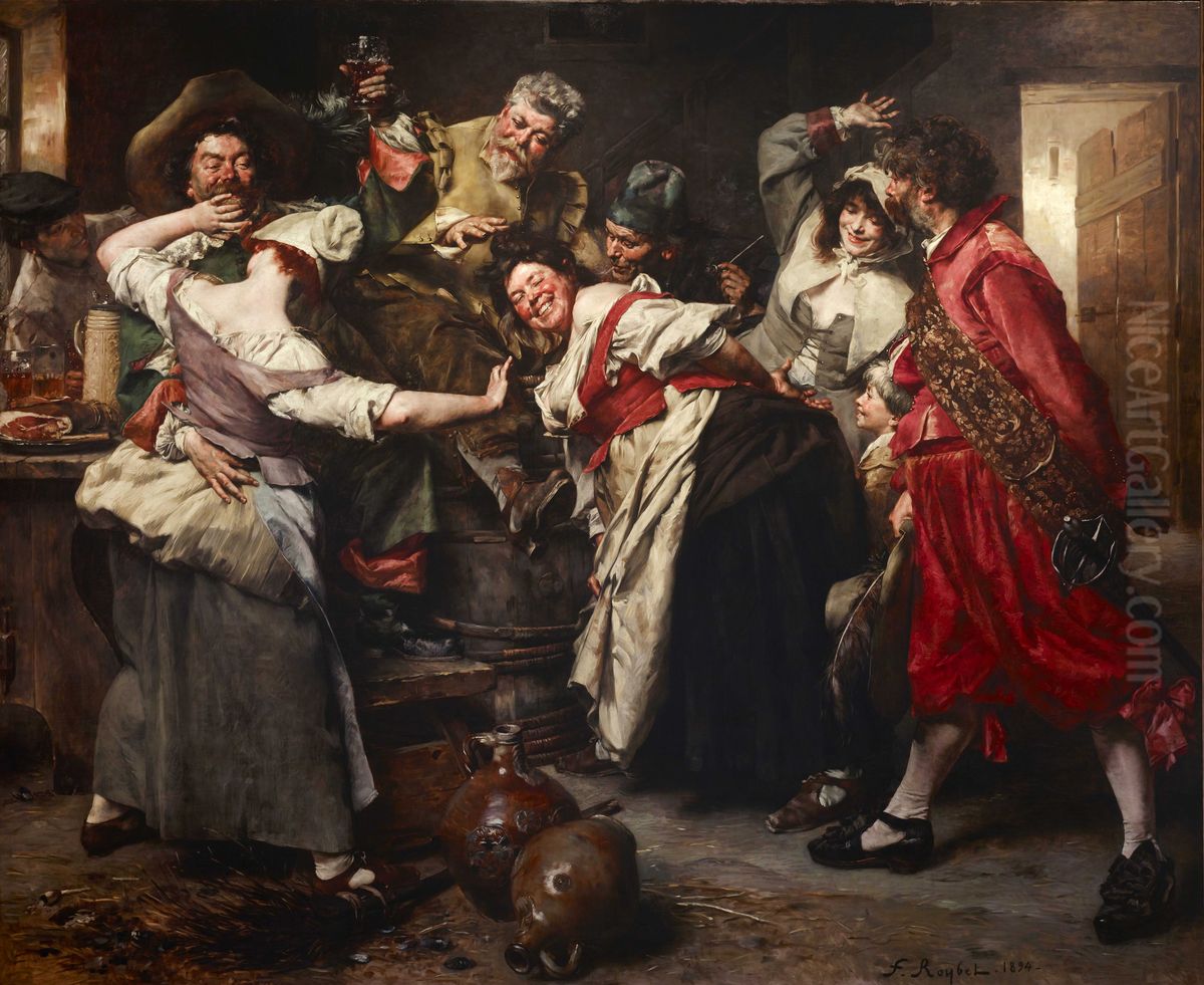 La Main chaude Oil Painting by Ferdinand Roybet