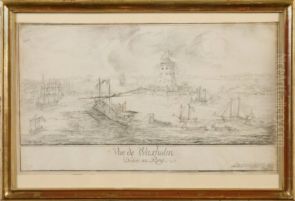 Vaxholm Oil Painting by Charles XIII of Sweden