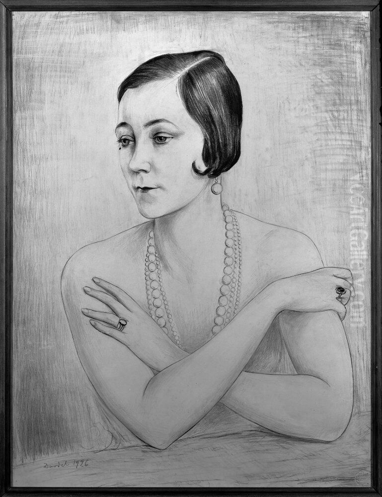 Tollie Zellman (1887-1964), Actress Oil Painting by Nils Von Dardel