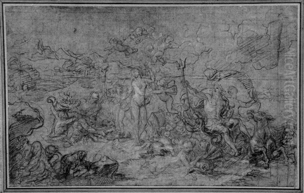 Amfitrites triumf Oil Painting by Antoine Coypel