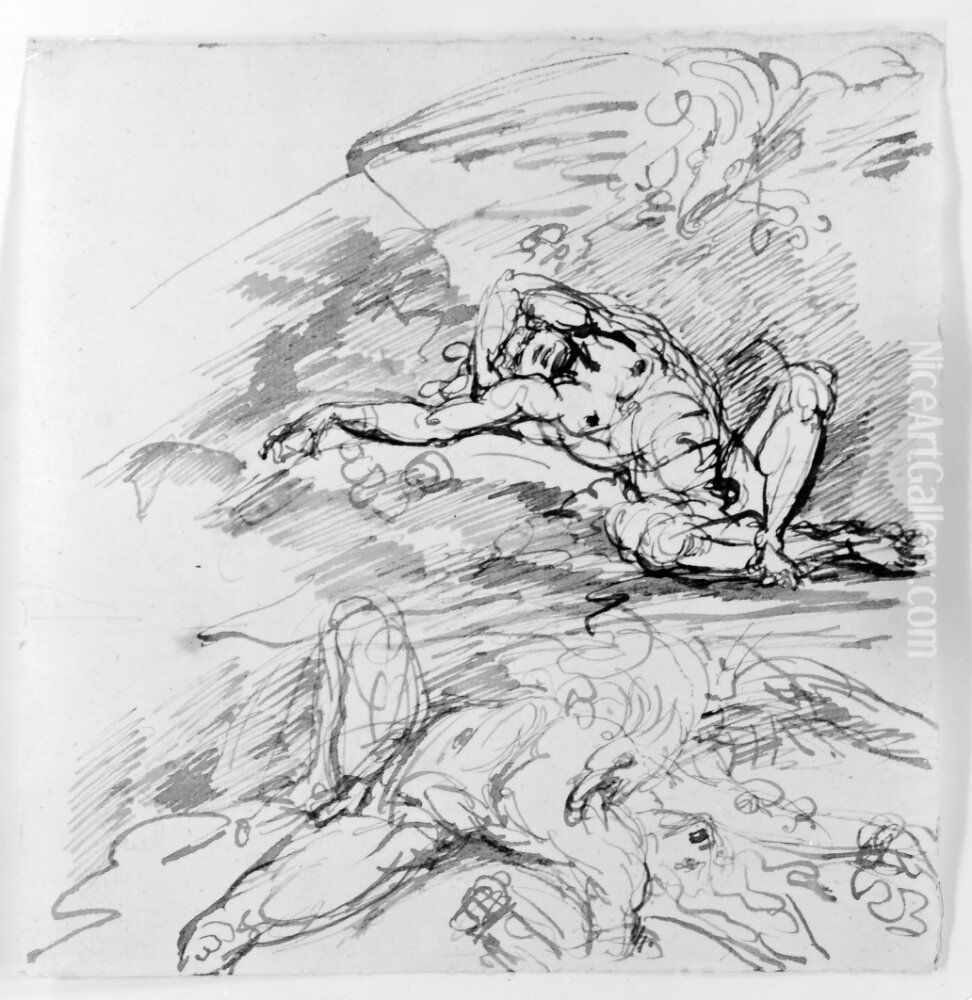 Prometeus Oil Painting by Johan Tobias Sergel