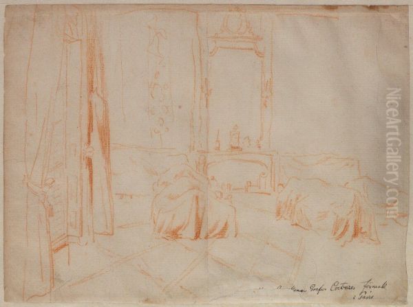 Hans Excellence greve Creutzes (?) formak i Paris Oil Painting by Elias Martin