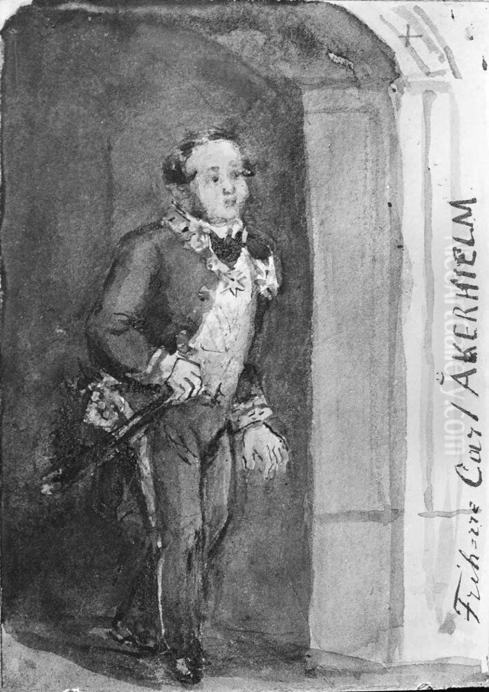 Friherre Carl Akerhielm, landshovding i Orebro. Skissbok 