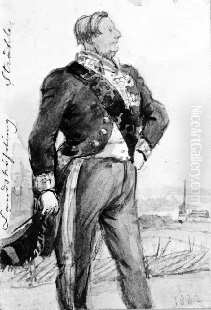 Wilhelm Strale, landshovding i Stockholm. Skissbok 