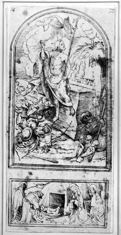 Kristi uppstandelse och gravlaggning Oil Painting by Hans Burgkmair the elder