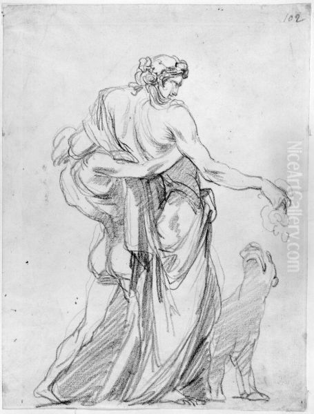 Dionysos Oil Painting by Johan Tobias Sergel