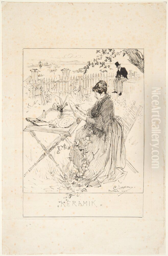 Keramik Oil Painting by Carl Larsson