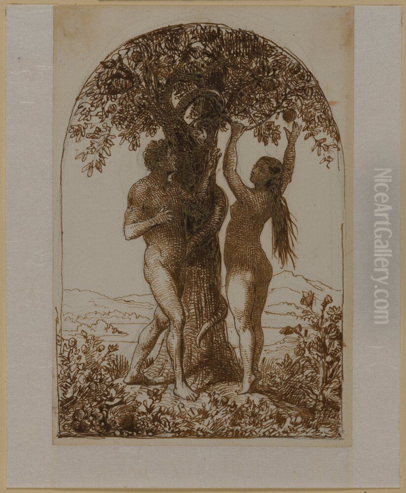 Adam och Eva Oil Painting by Wilhelm Marstrand