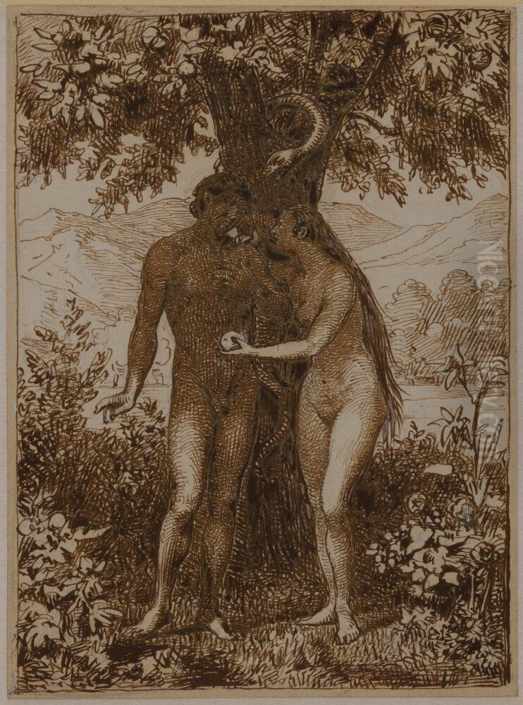 Adam och Eva Oil Painting by Wilhelm Marstrand