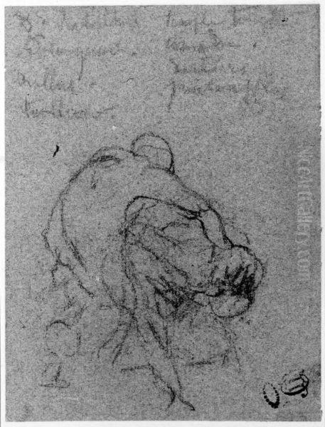 Man och kvinna, sedda bakifran Oil Painting by Jean-Baptiste Carpeaux