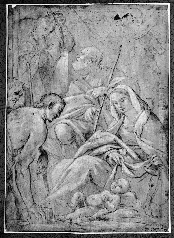 Adoration of the Shepherds Oil Painting by Giacomo Cavedone