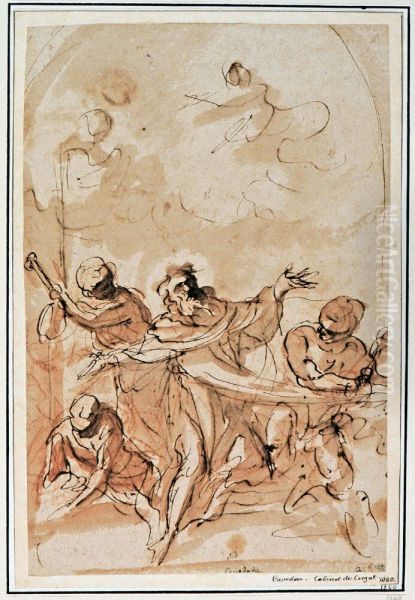 The Temptation of St Anthony Oil Painting by Giacomo Cavedone