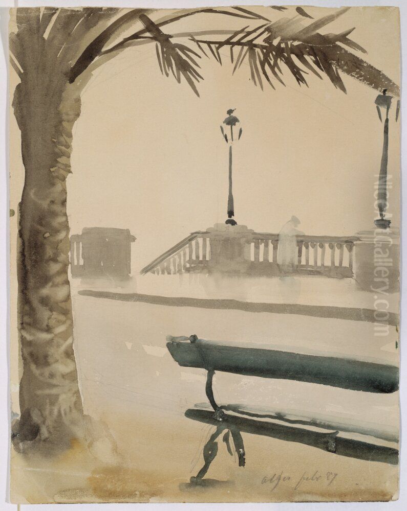 Pa terrassen Oil Painting by Anders Zorn