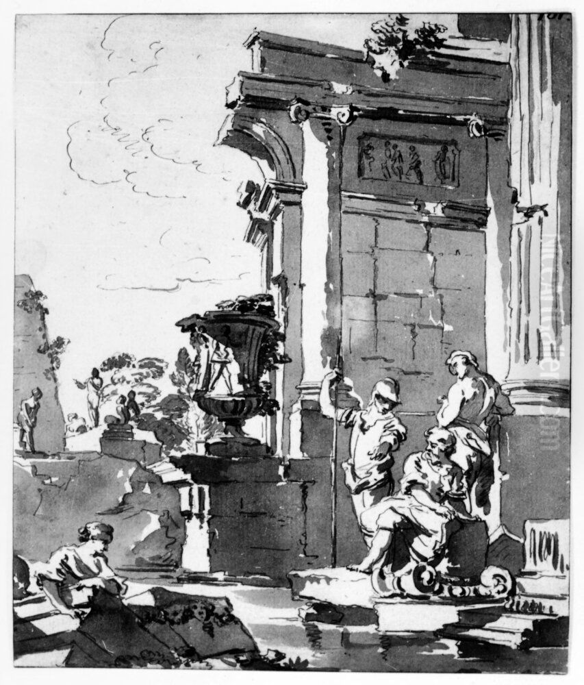 Romerska antikviteter Oil Painting by Jean Eric Rehn