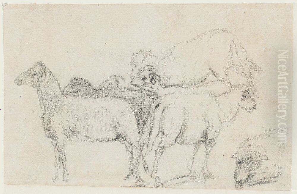 Sheep Oil Painting by Claude Lorrain (Claude Gellee)