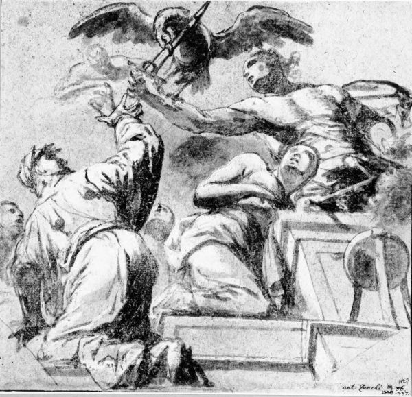 Helena, the Spartan Virgin, Is Sacrified Oil Painting by Antonio Zanchi