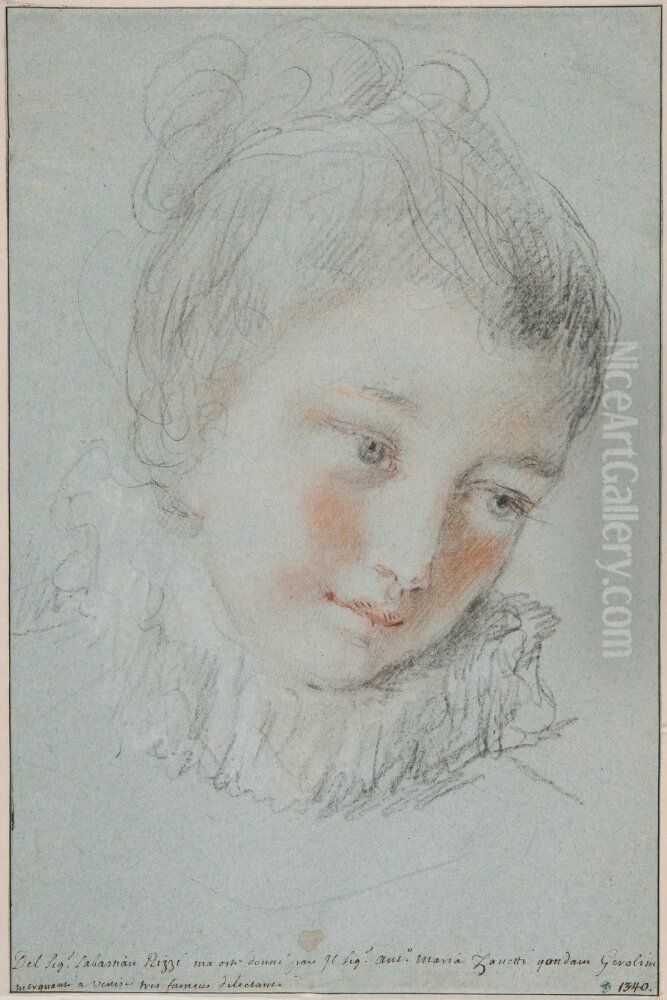 Huvud av en ung kvinna Oil Painting by Sebastiano Ricci