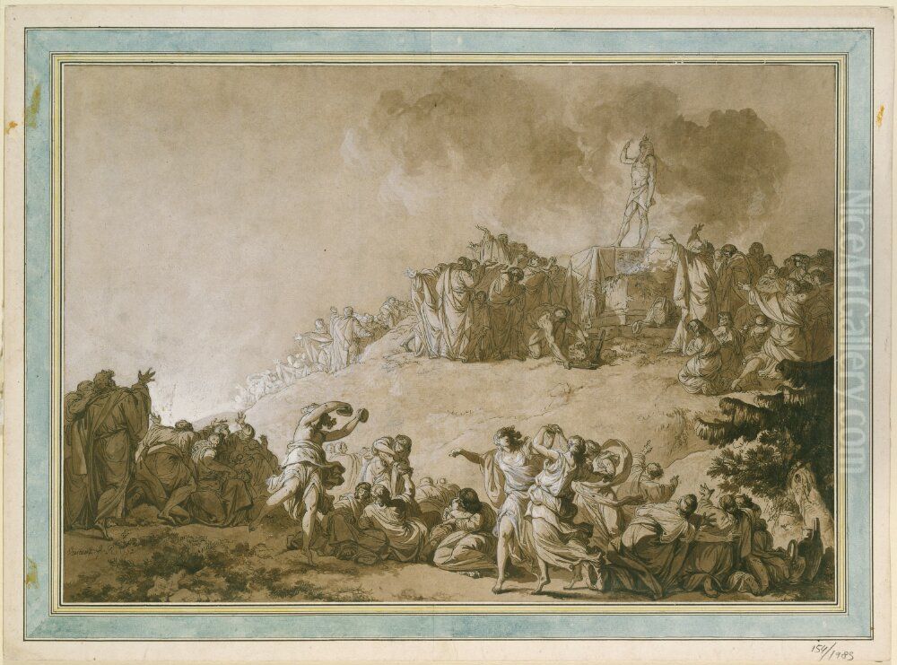 Offer till en egyptisk gud Oil Painting by Francois-Andre Vincent