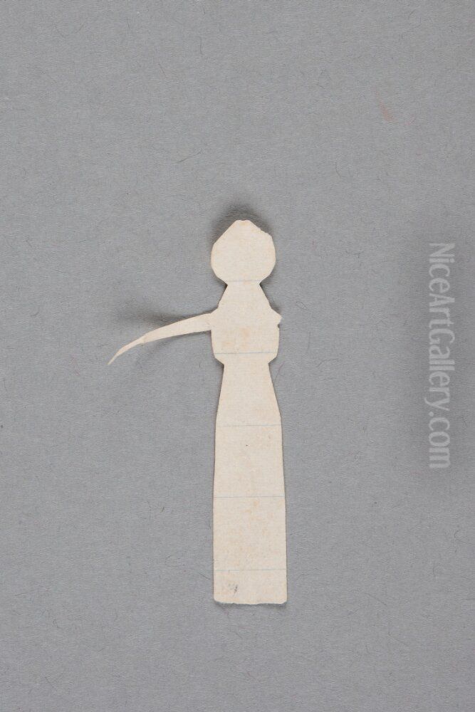 Standing female figure? with one arm raised [one of 36 figures] Oil Painting by Ivar Arosenius