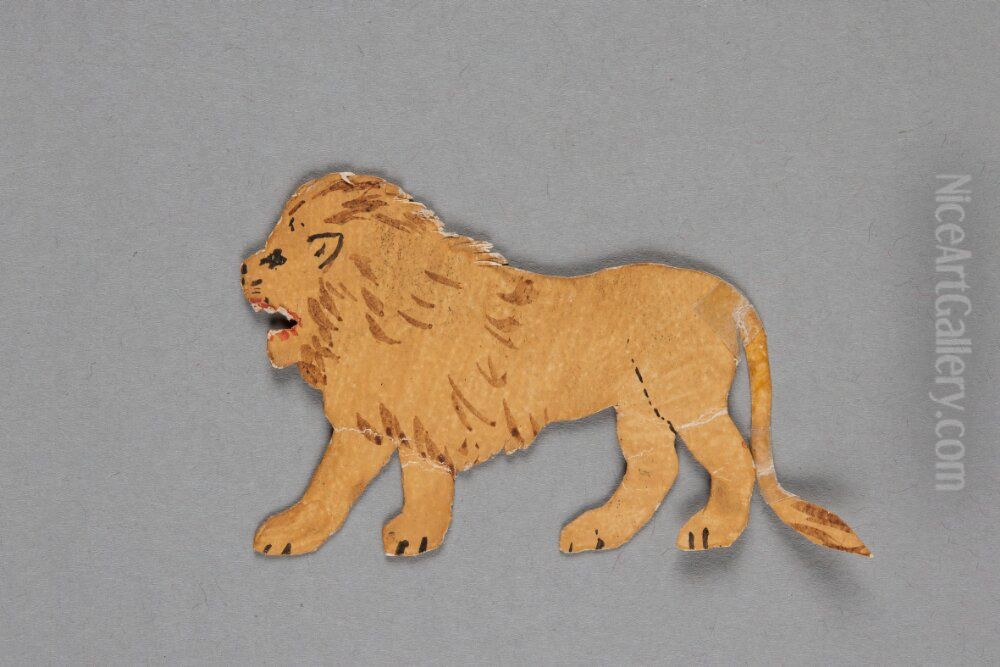 Lion [one of 36 figures] Oil Painting by Ivar Arosenius