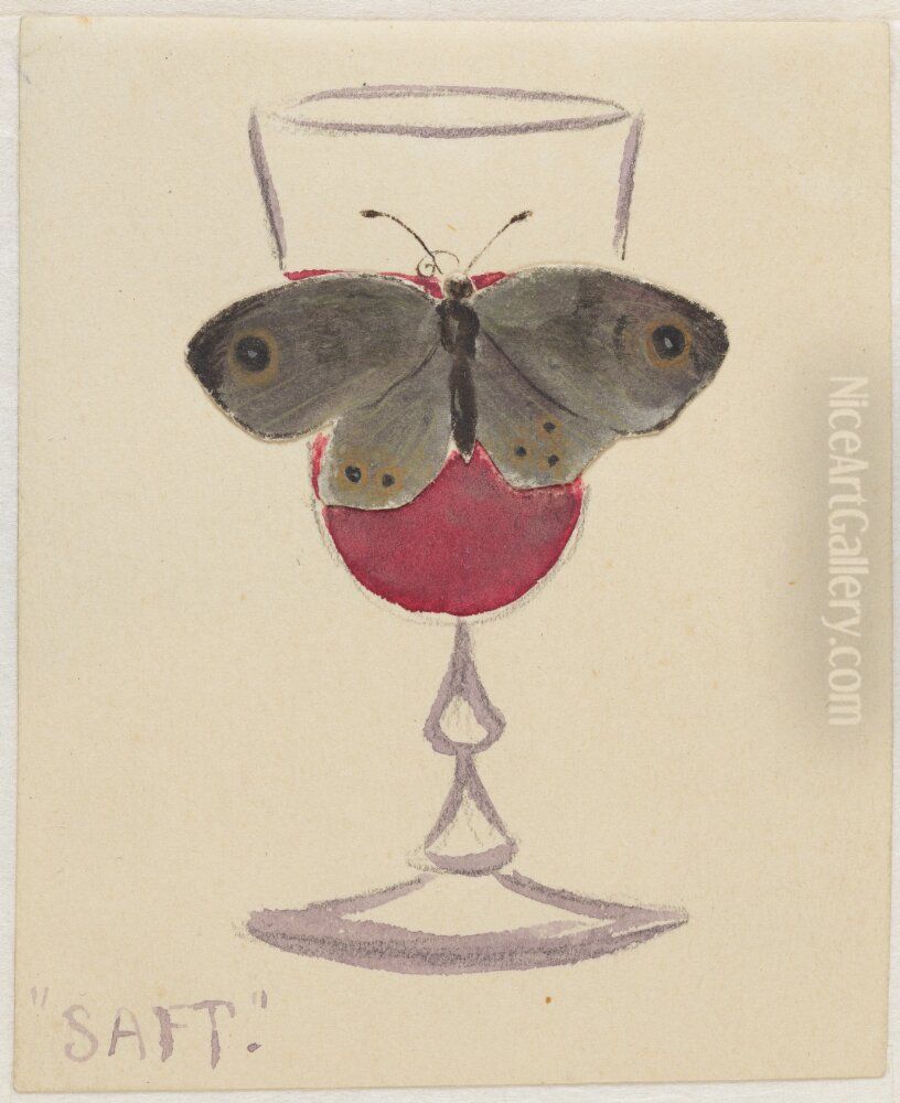 Saft. Anknytning till Kattresan Oil Painting by Ivar Arosenius