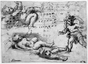 Three studies for the Christ Child and a putto
