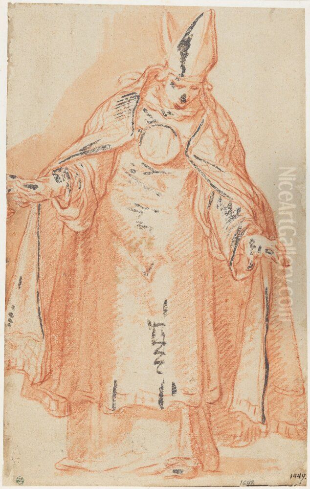 See NMH 1644/1863) Oil Painting by Abraham Bloemaert