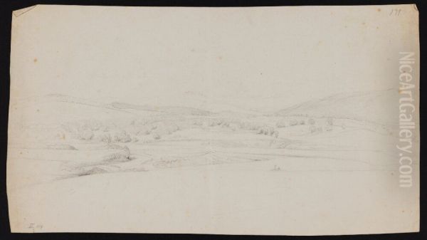 Landskap, sannolikt fran Italien Oil Painting by Wilhelm Marstrand