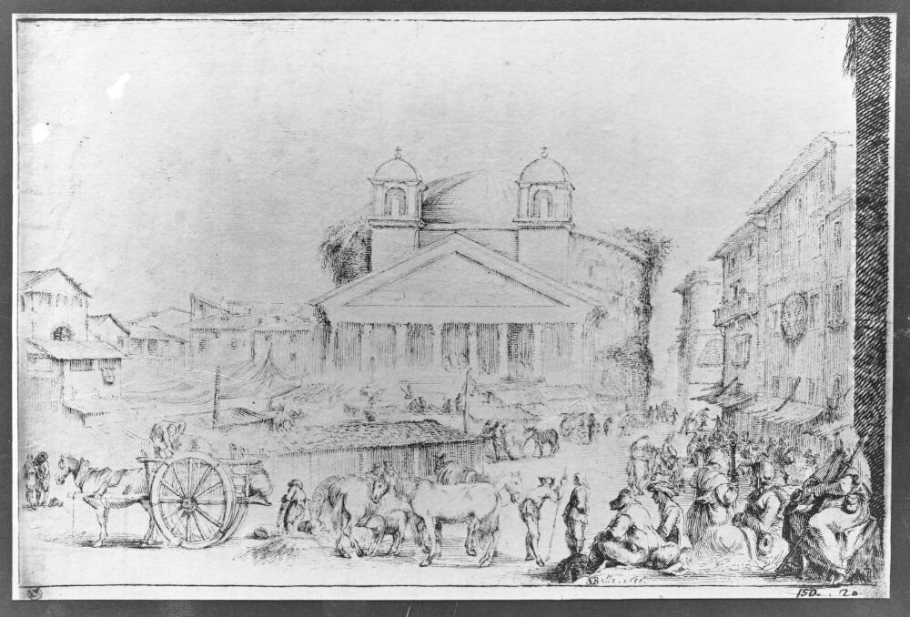 Piazza della Rotonda Oil Painting by Stefano della Bella