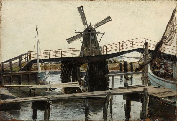 Molle ved Karrebaeksminde Oil Painting by Laurits Andersen Ring