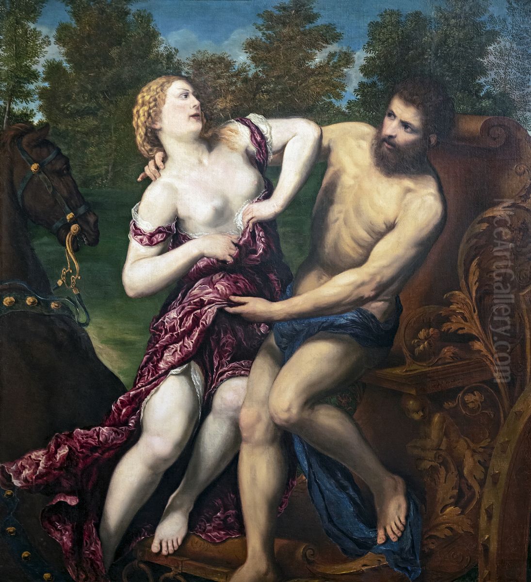 The Rape of Persephone Oil Painting by Paris Bordone