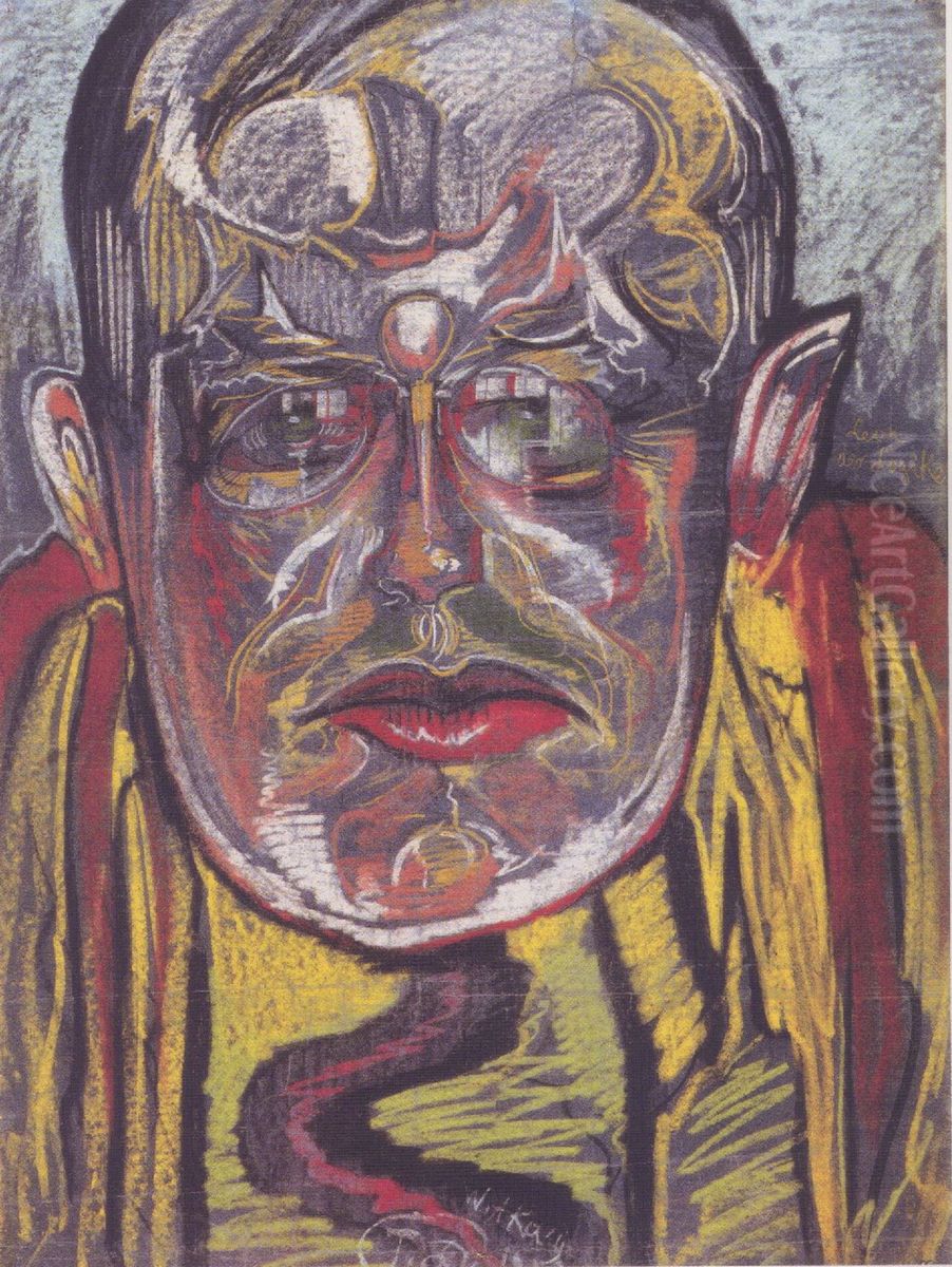 Portret Leona Chwistka Oil Painting by Stanislaw Ignacy Witkiewicz (Witkacy)