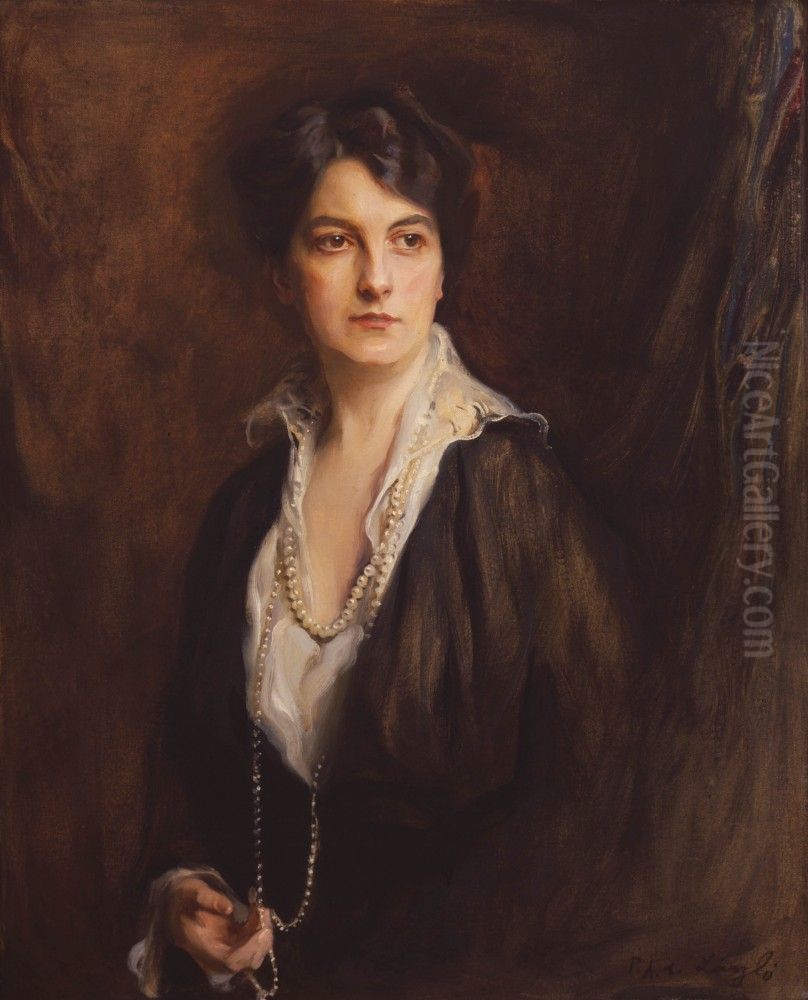 Mrs Irwin Laughlin, nee Therese Iselin Oil Painting by Philip de Laszlo