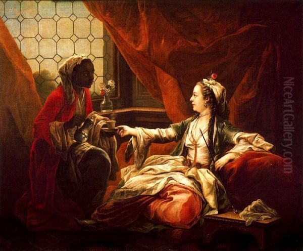 The sultana Oil Painting by Charles-Andre van Loo