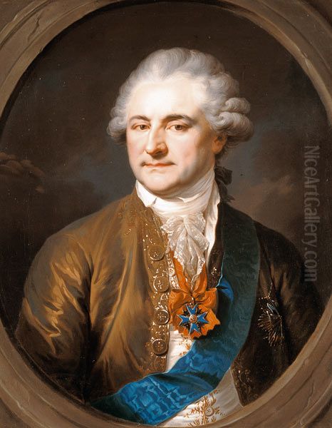 Portrait of Stanislaus Augustus Poniatowski Oil Painting by Johann Baptist von Lampi the Elder