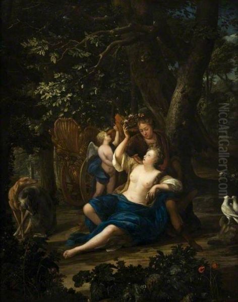Venus and Adonis Oil Painting by Eglon van der Neer