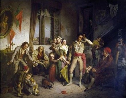 Sconfitto alla regata Oil Painting by Antonio Rotta